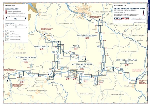 Kartenwerft Binnen Atlas 6, Mittellandkanal