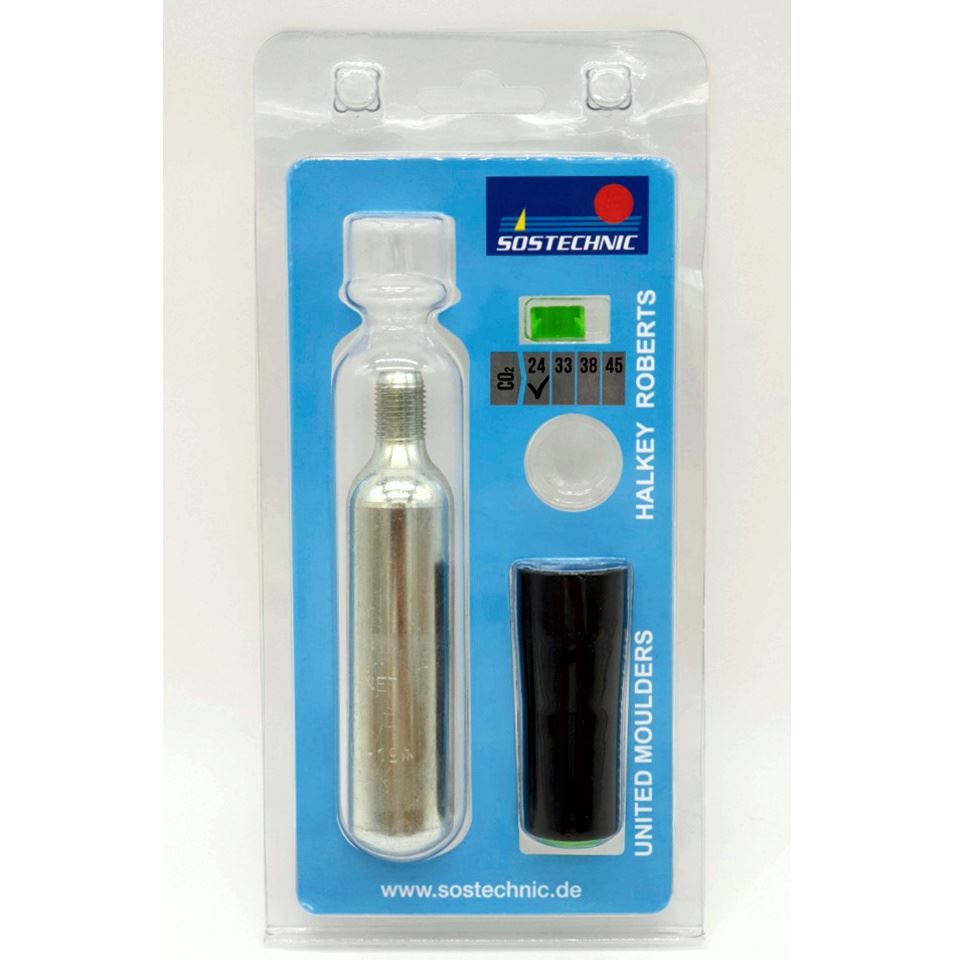 SOSTechnic Reservesatz (Co²-Patrone 24 gr.) mit Auslöseelement United-Moulders 