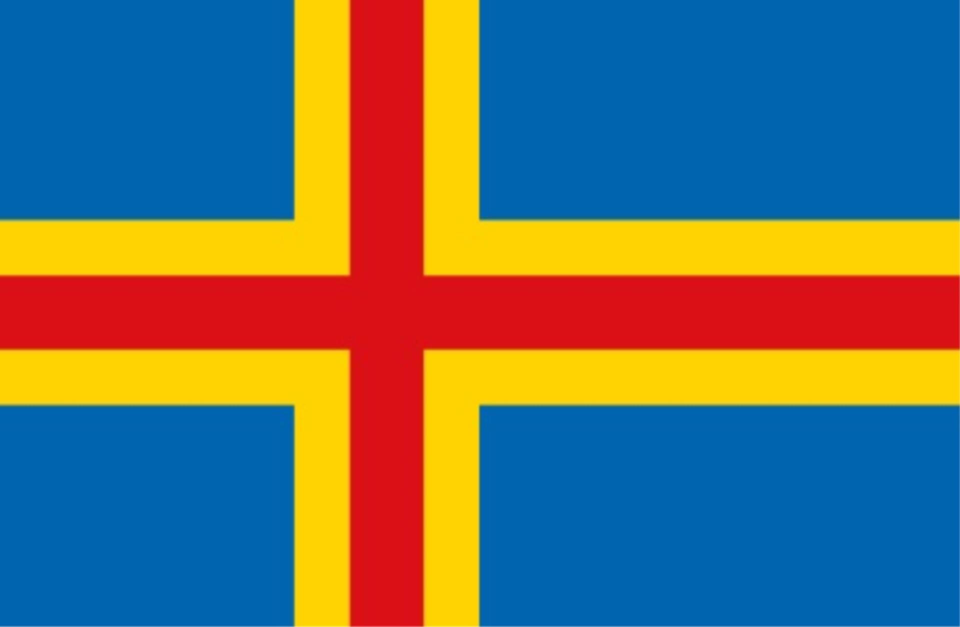 Flagge Äland, 30 x 45 cm