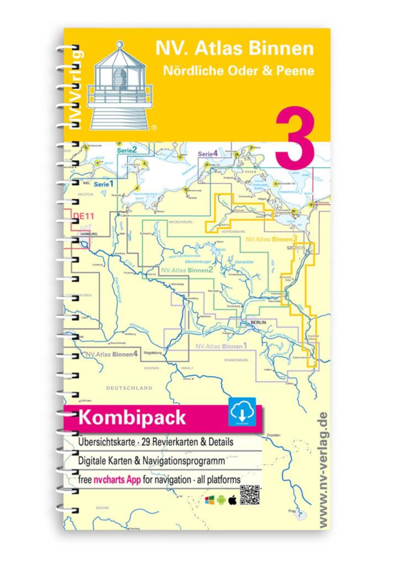 Nautischer Verlag NV Binnen 3 Kombipack Nördliche Oder & Peene 
