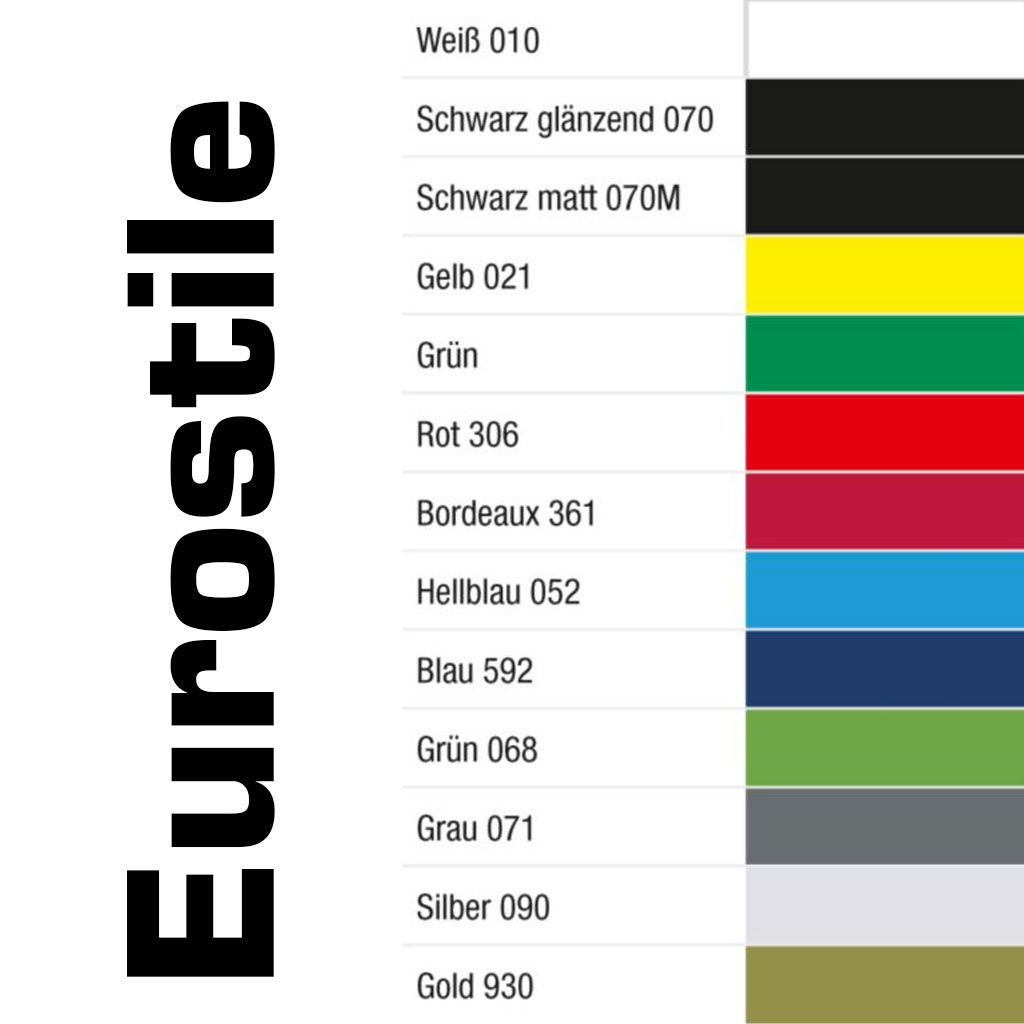 Gründl Schriftart Eurostile, 81 - 110 mm