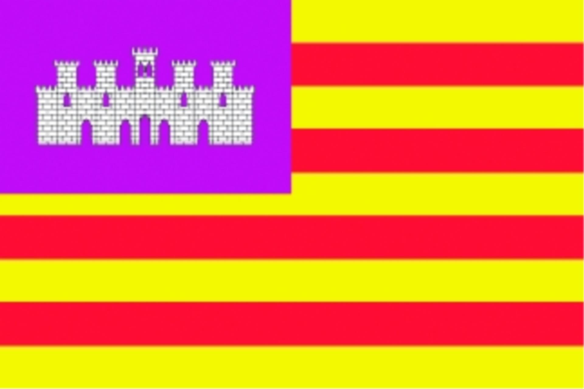 Flagge Balearen, 20 x 30 cm