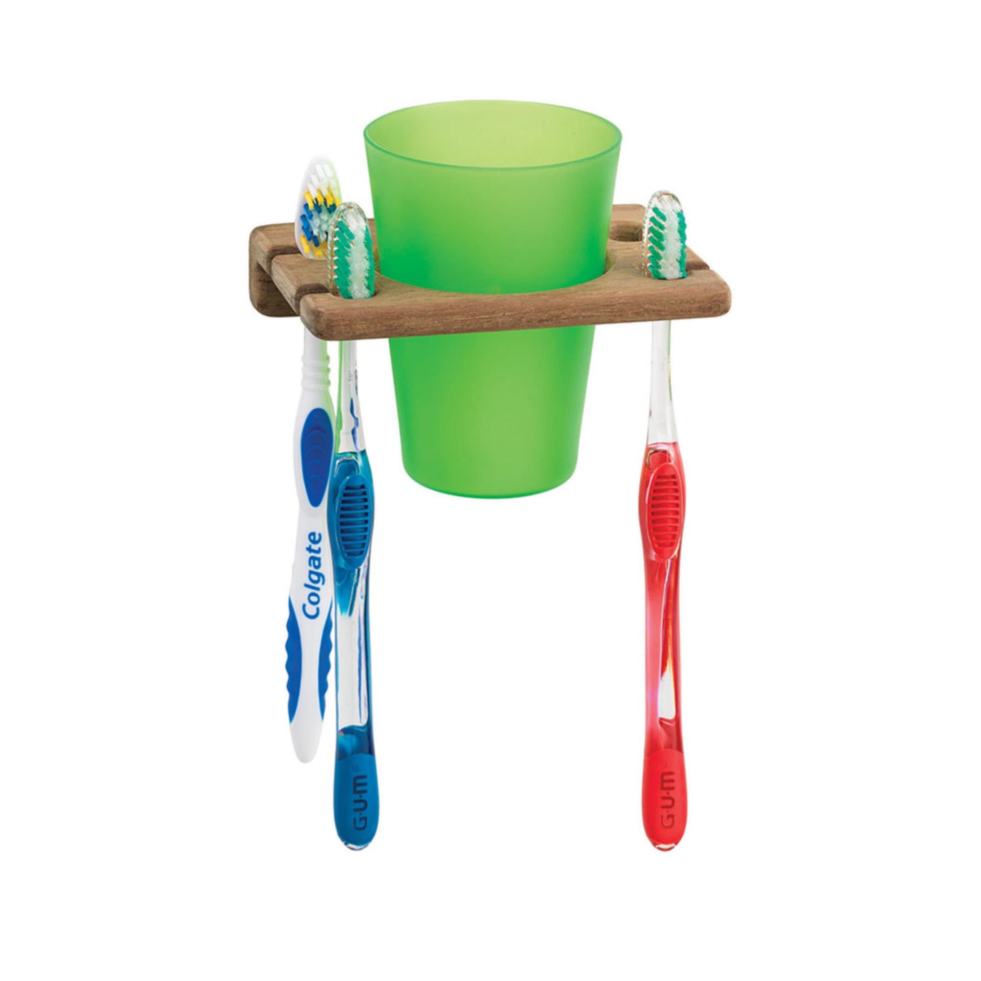 ARC Marine Teak Glas- / Zahnbürstenhalter, abgerundet