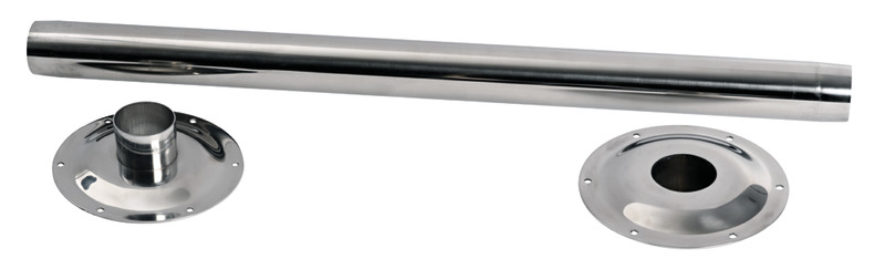 Osculati Tischbein Edelstahl 670 mm x 50 mm mit Edelstahlaufnahme160 mmØ