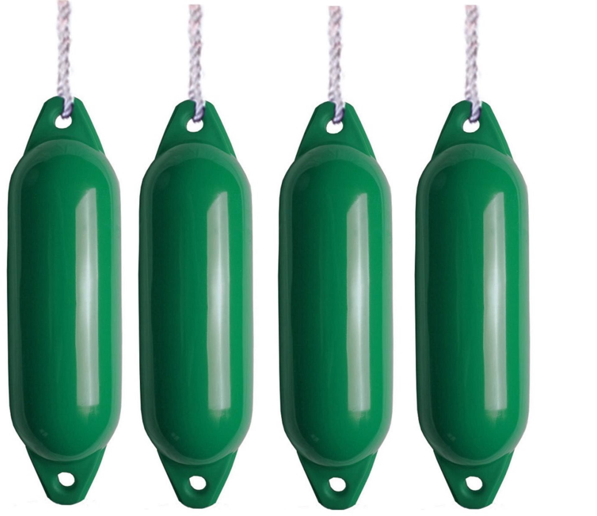 Majoni Talamex Star Fender grün, 45 x 12 cm, 4er Set mit Fenderleine