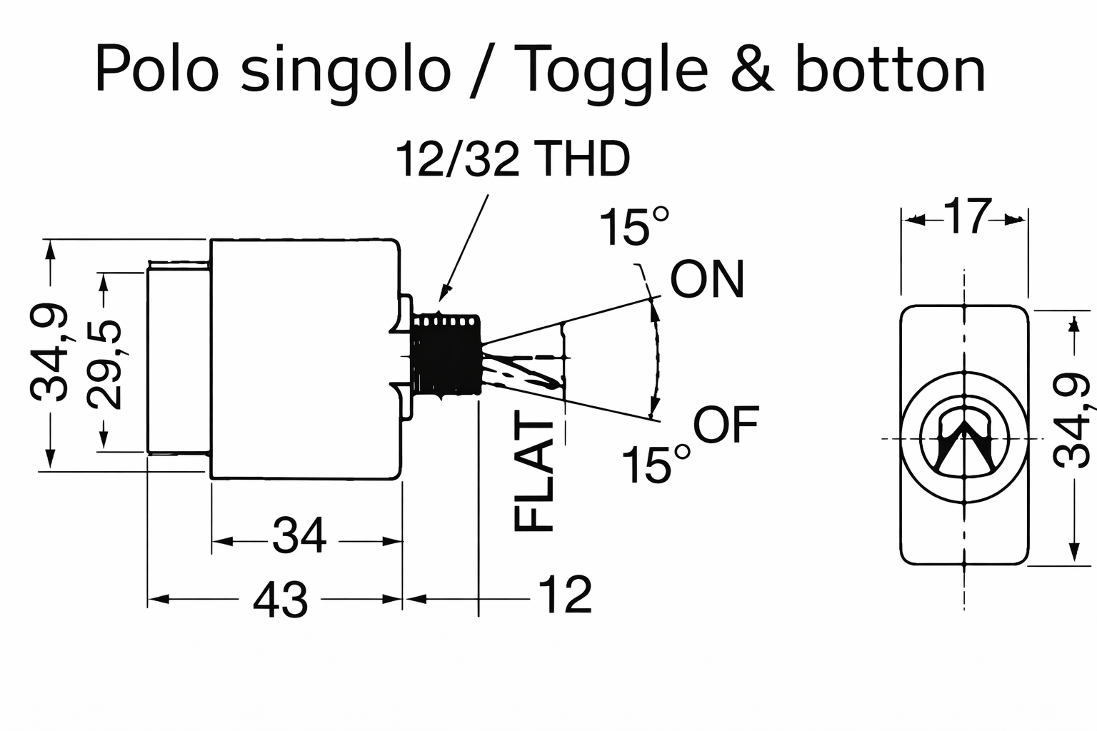 Airpax Sicherungsschalter, 5 A