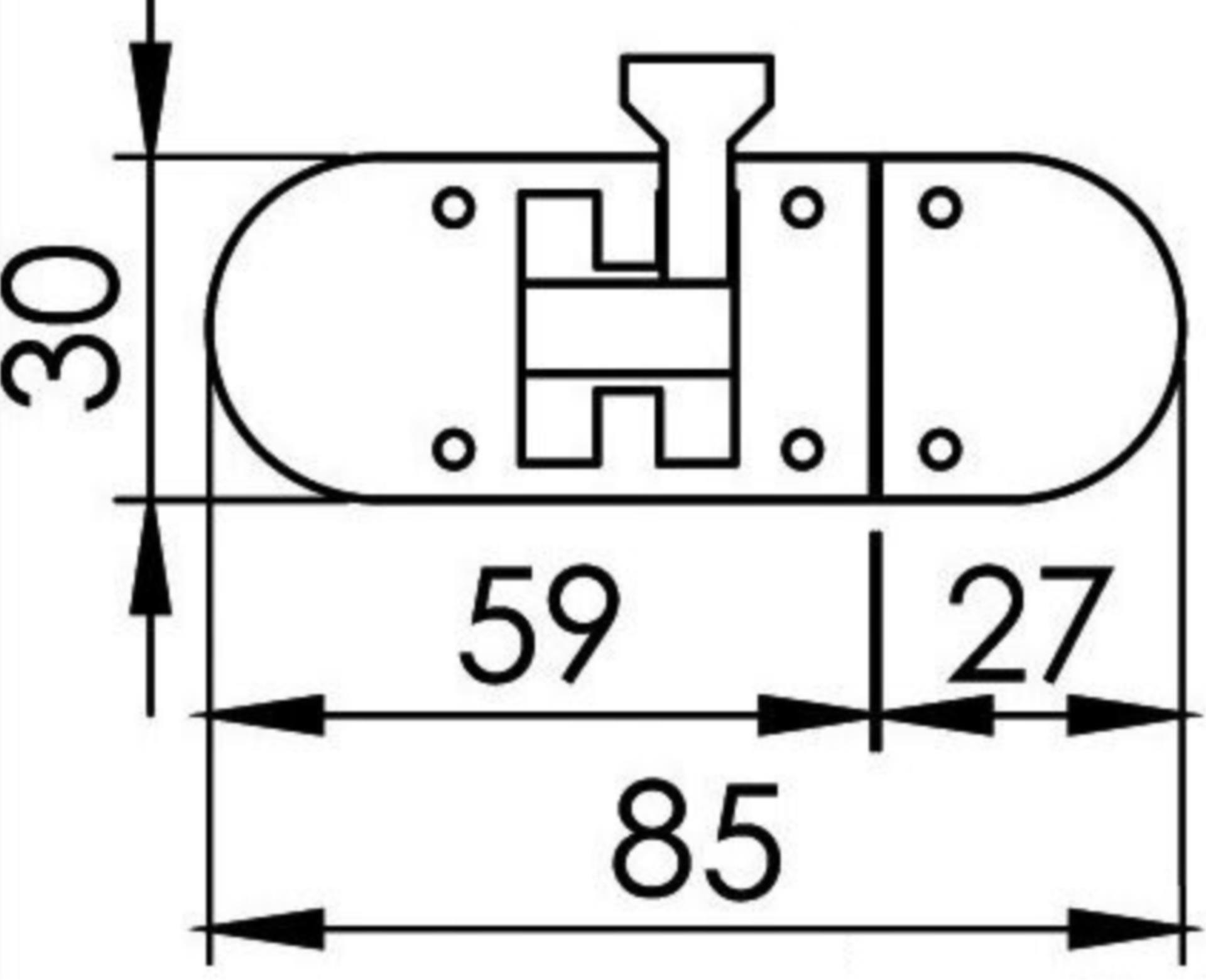 Osculati Bolzenriegel mit speziellem Vibrationsschutz, 85 x 31 mm Osculati Bolzenriegel mit speziellem Vibrationsschutz, 85 x 31 mm