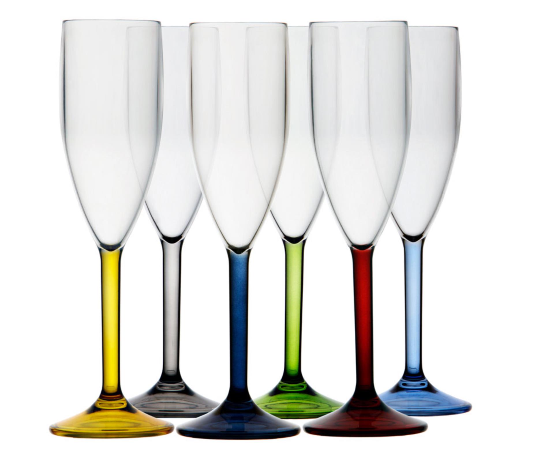Marine Buisness Glasset Sekt bunt 6er Set 22cm hoch