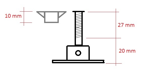 Osculati Lukenverschluss, verchromtes Messing