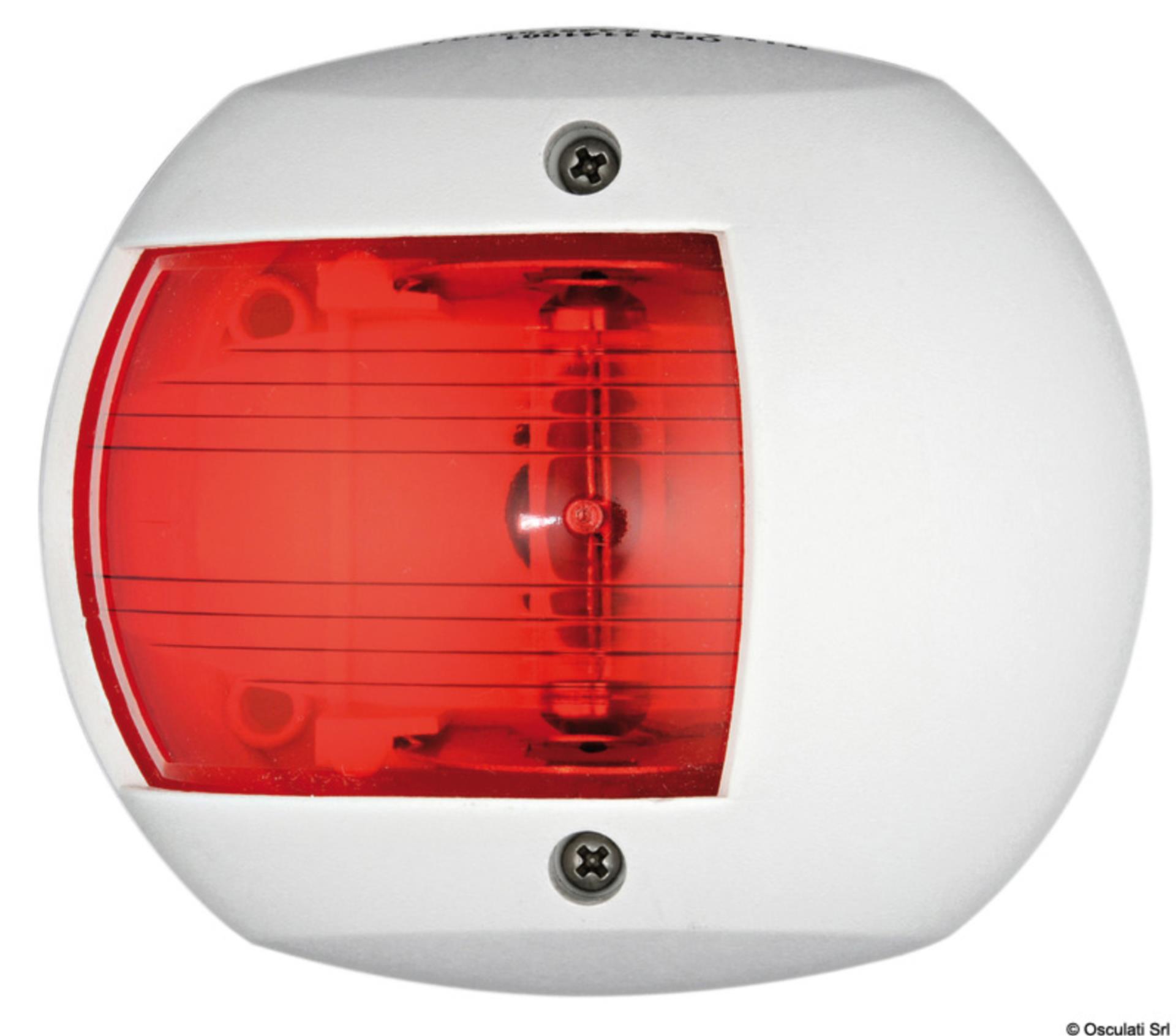 Osculati LED Navigationslicht Classic 12 weiss, Backboard rot