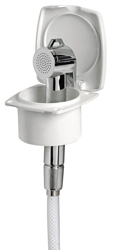 Osculati Cockpitdusche NEW EDGE weiß mit 2,5 Meter Schlauch