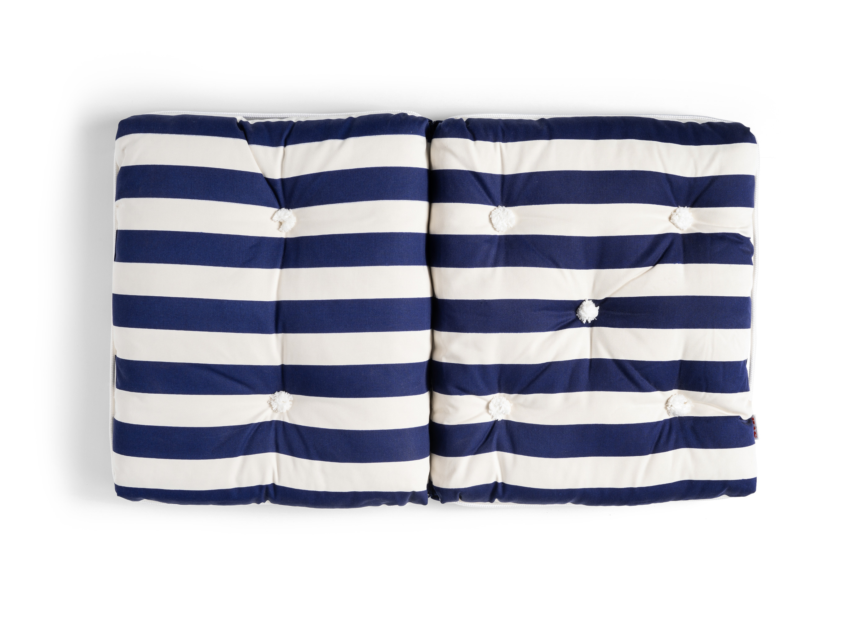 Talamex Kapok-Doppelsitzkissen / Marineblau / breit gestreift