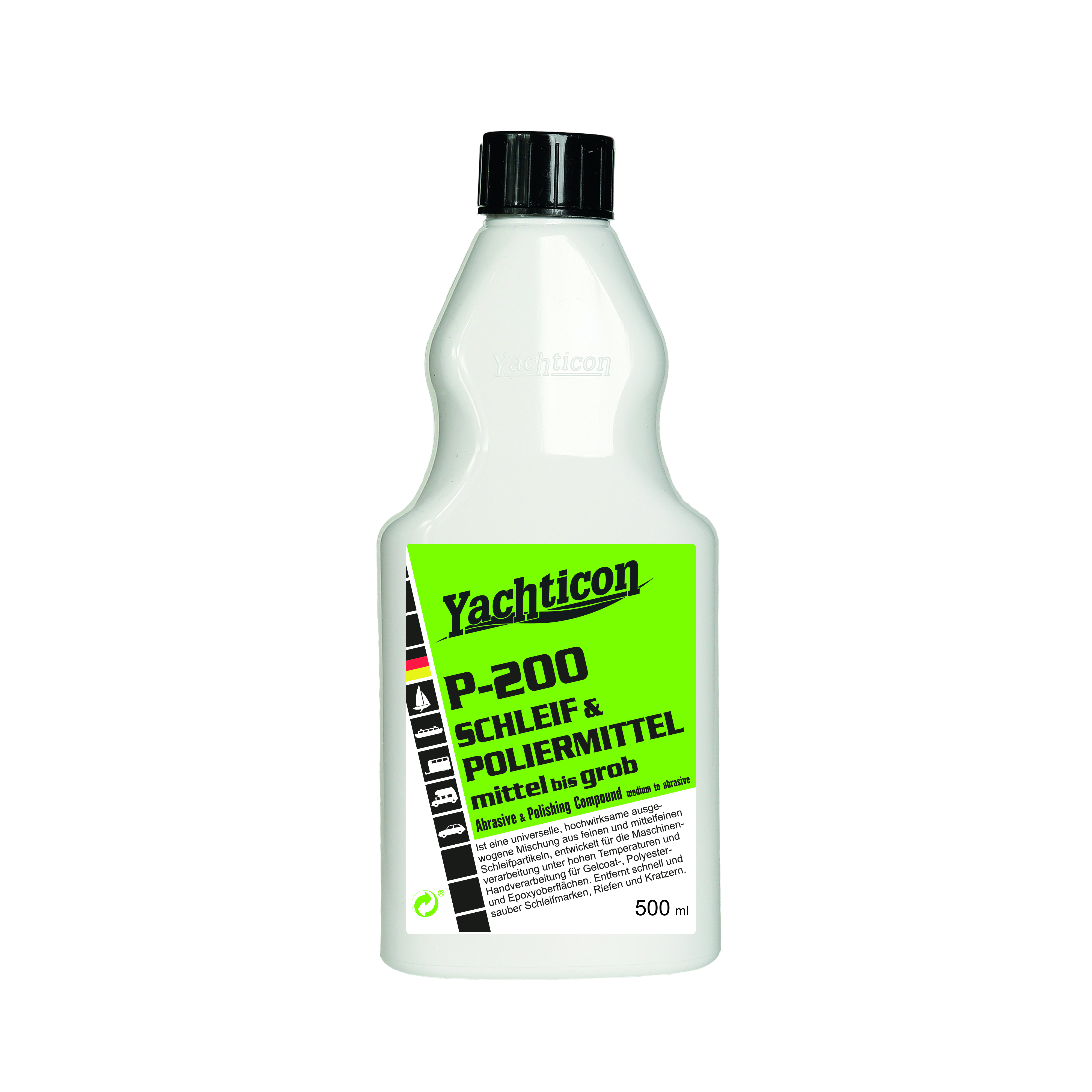 Yachticon P-200 Schleif- & Poliermittel mittel bis grob, 500 ml