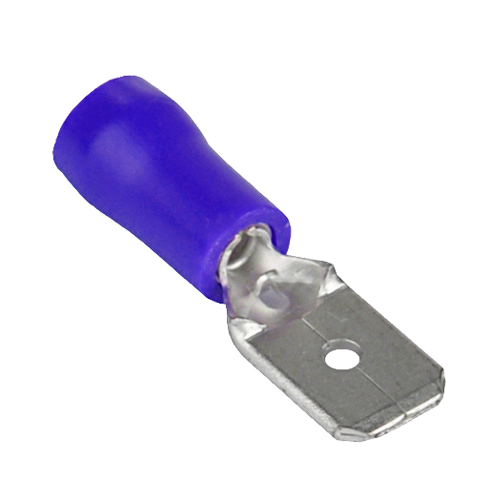 Talamex Flachstecker 1,5 - 2,5 mm², Blau (6 Stück)
