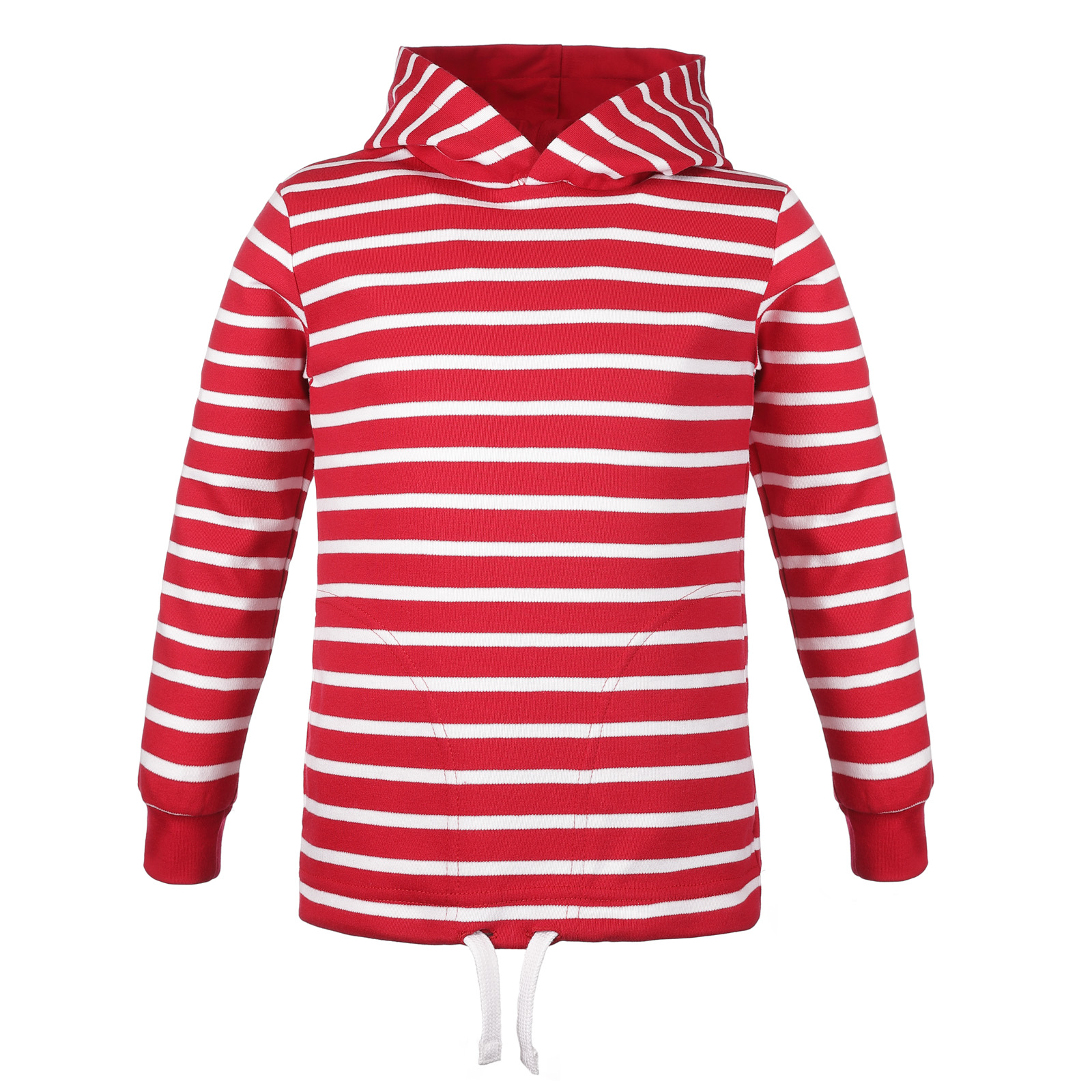 Modas Kinder- & Jugend Kapuzenshirt mit roten Streifen, 110/116