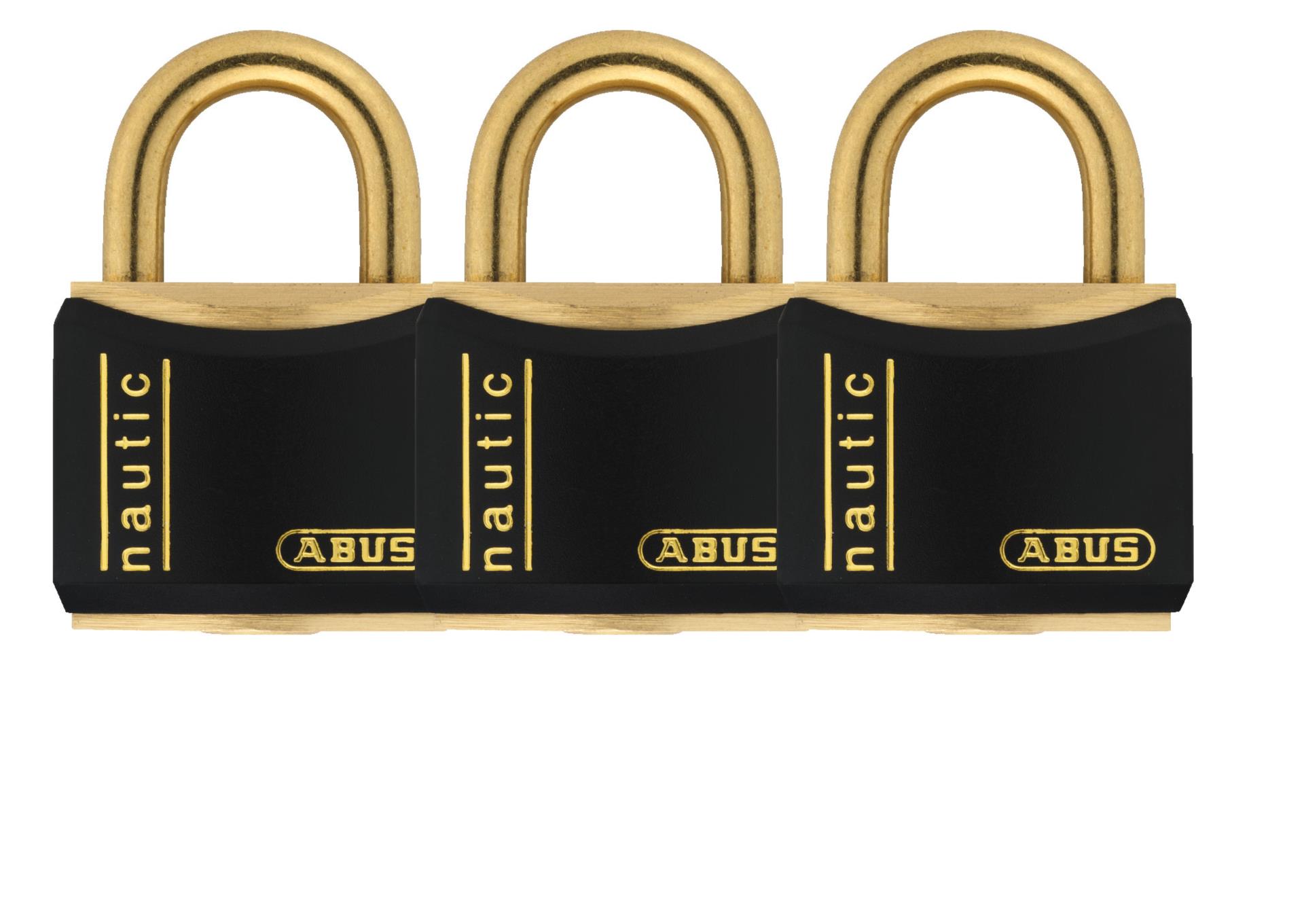 Abus Vorhängeschloss 3er Set, Bügel 5 mm (32 x 45 mm)