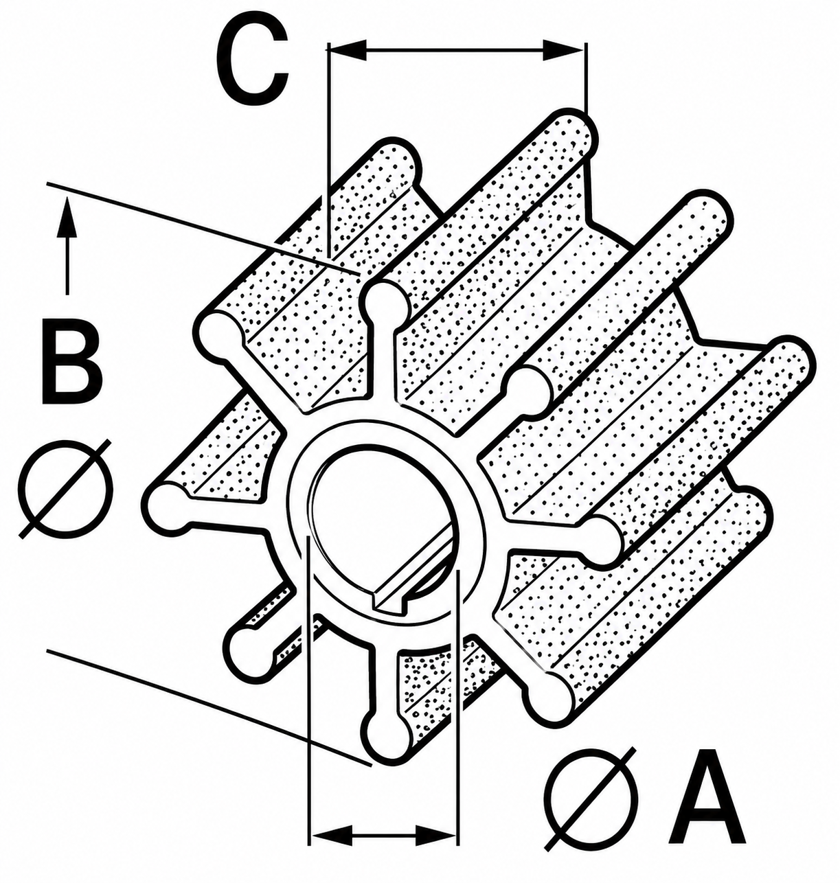 Osculati Impeller für Honda 500327 (19210-881-A01-02-03)