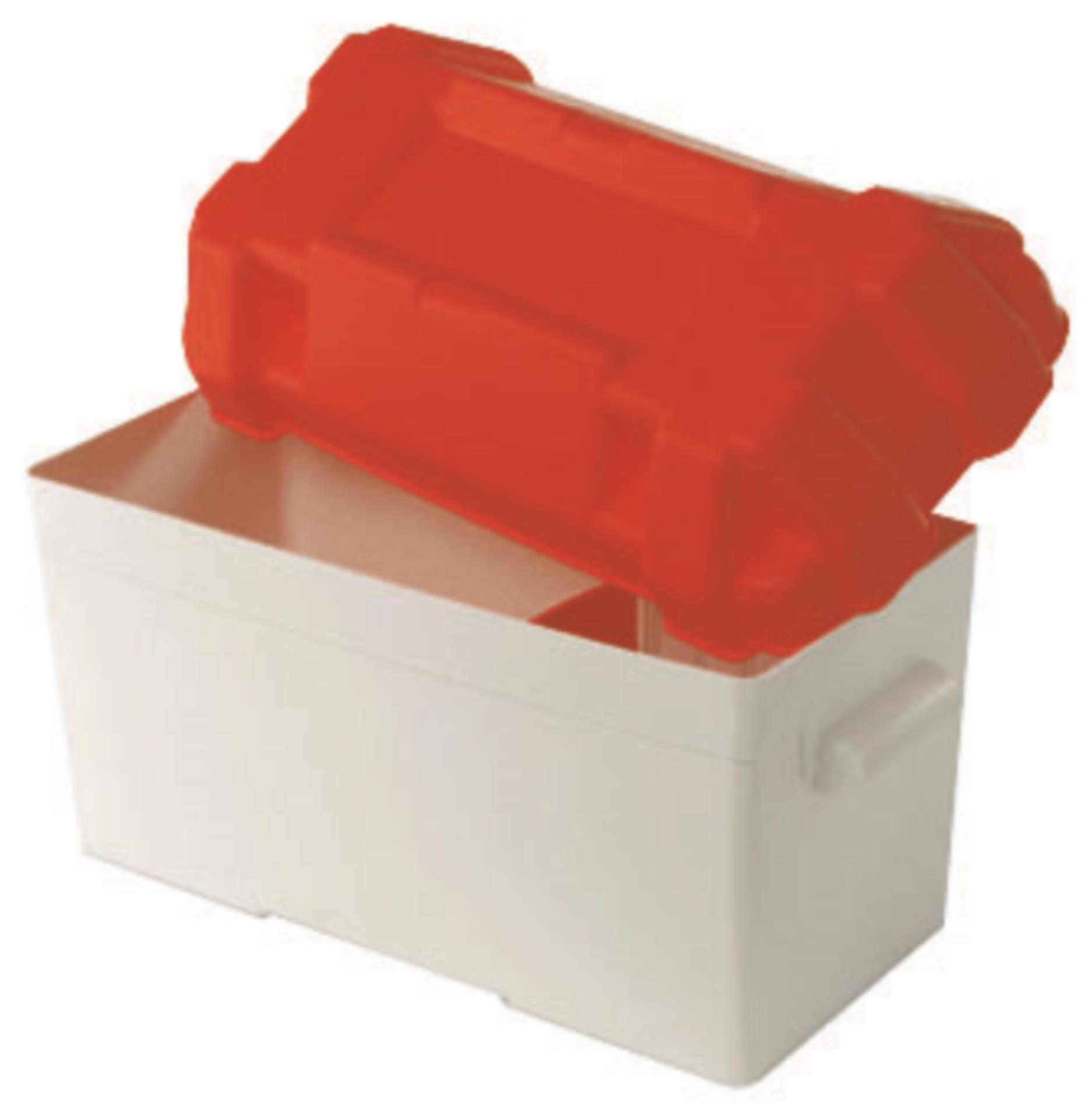 Osculati Batteriebox Klein, weiß / rot, 320 x 177 x 190 mm Osculati Batteriebox Klein, weiß / rot, 320 x 177 x 190 mm