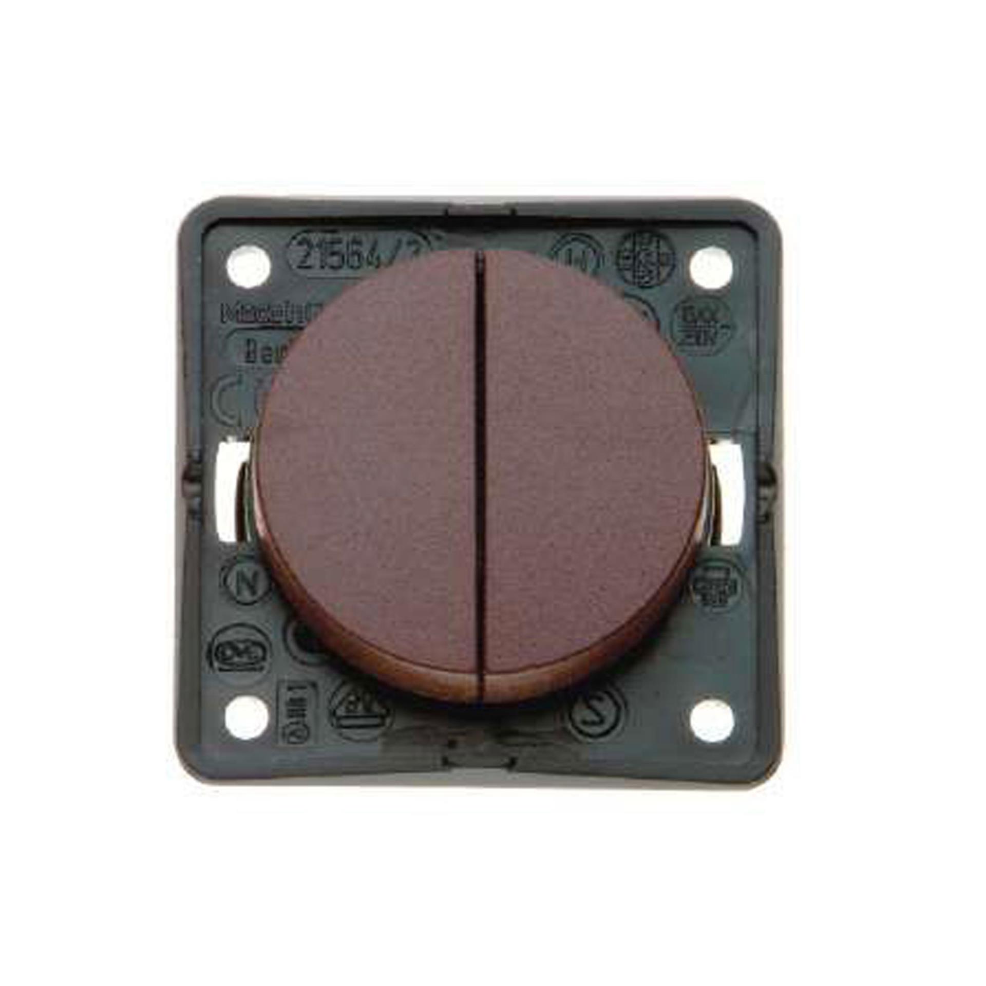 Berker 230 V Wippschalter Doppel, braun