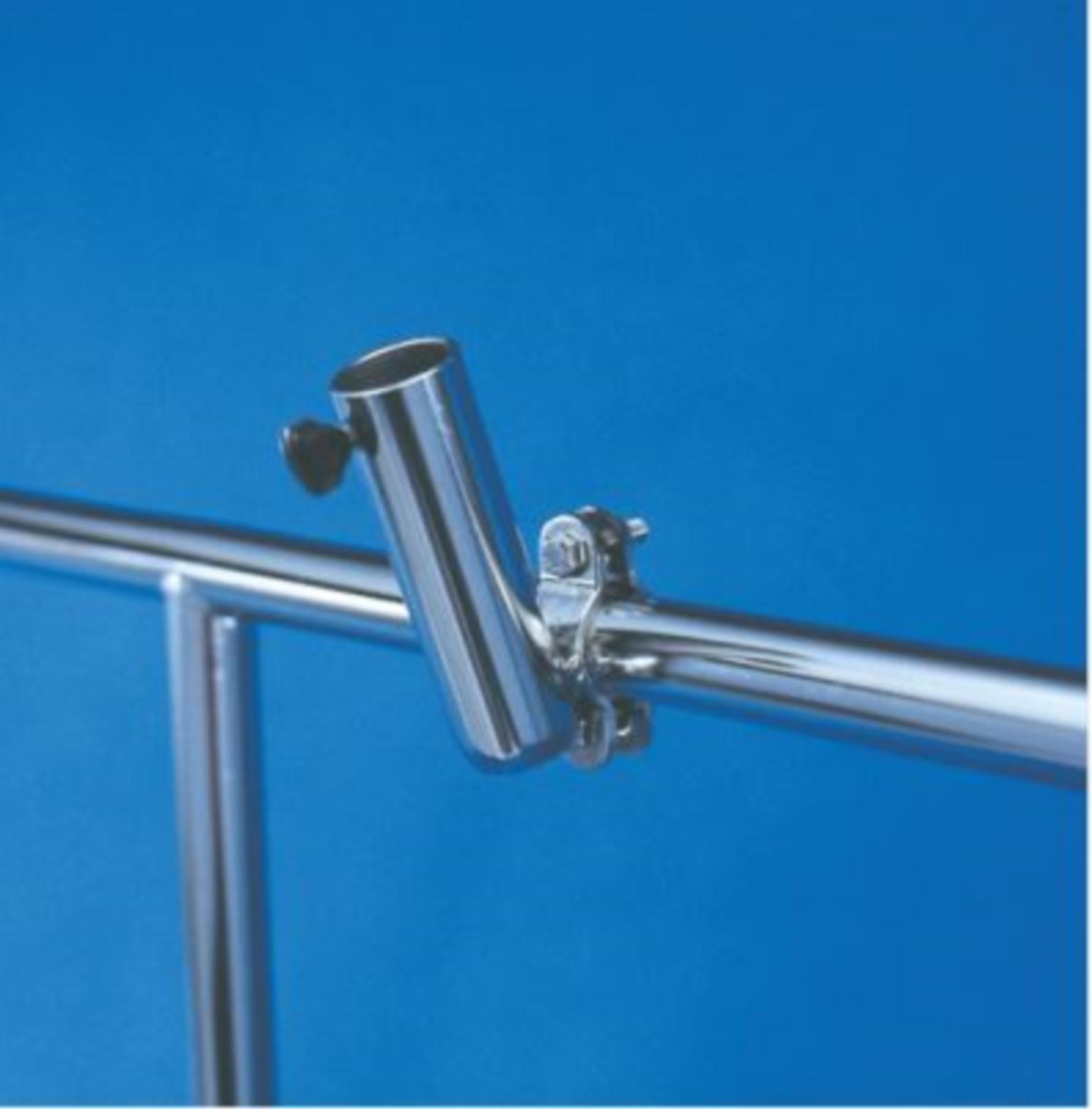 Prasolux Flaggenstockhalter 25 mmØ  für Querrohr bis 26 mmØ