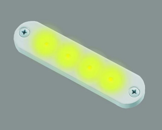 Cabin Denmark Cabin Courtesy 4 gelbeLED Gehäuse alu/weiß 11V-16V