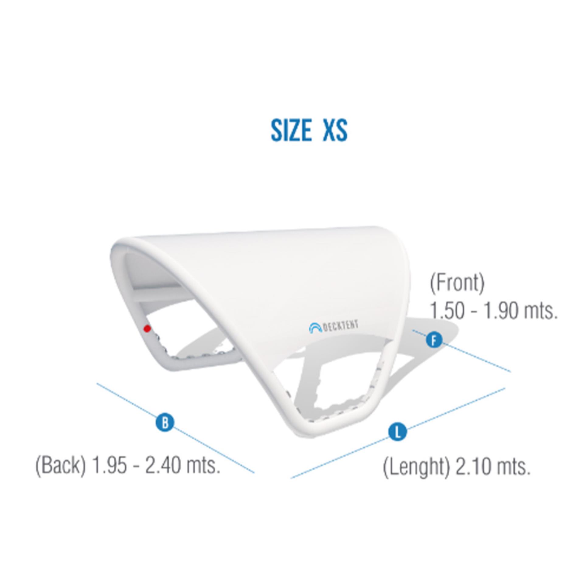 Decktent XS weiß, Länge 210 cm