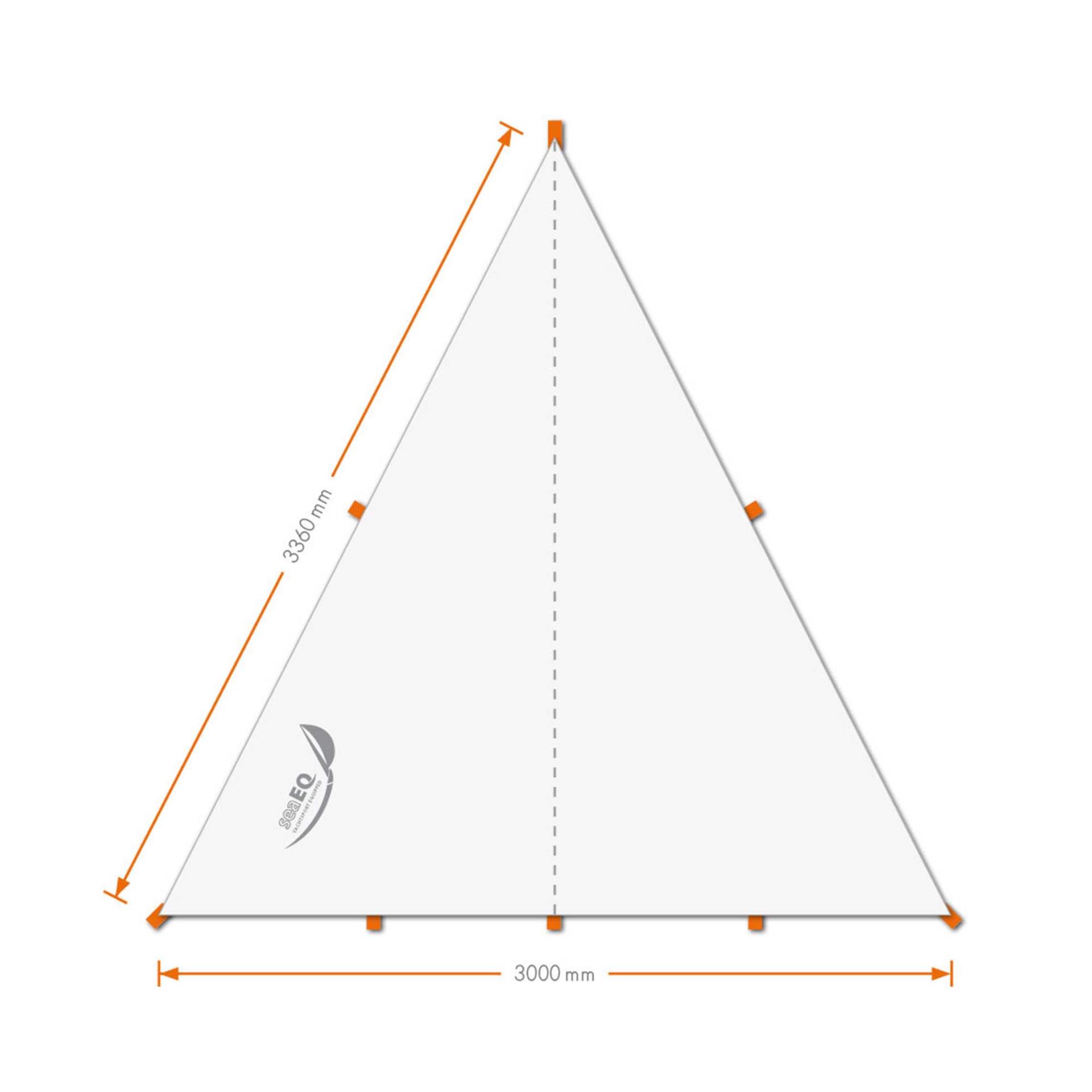 SeaEQ Sonnensegel Dreieck, 3,00 x 3,20 Meter