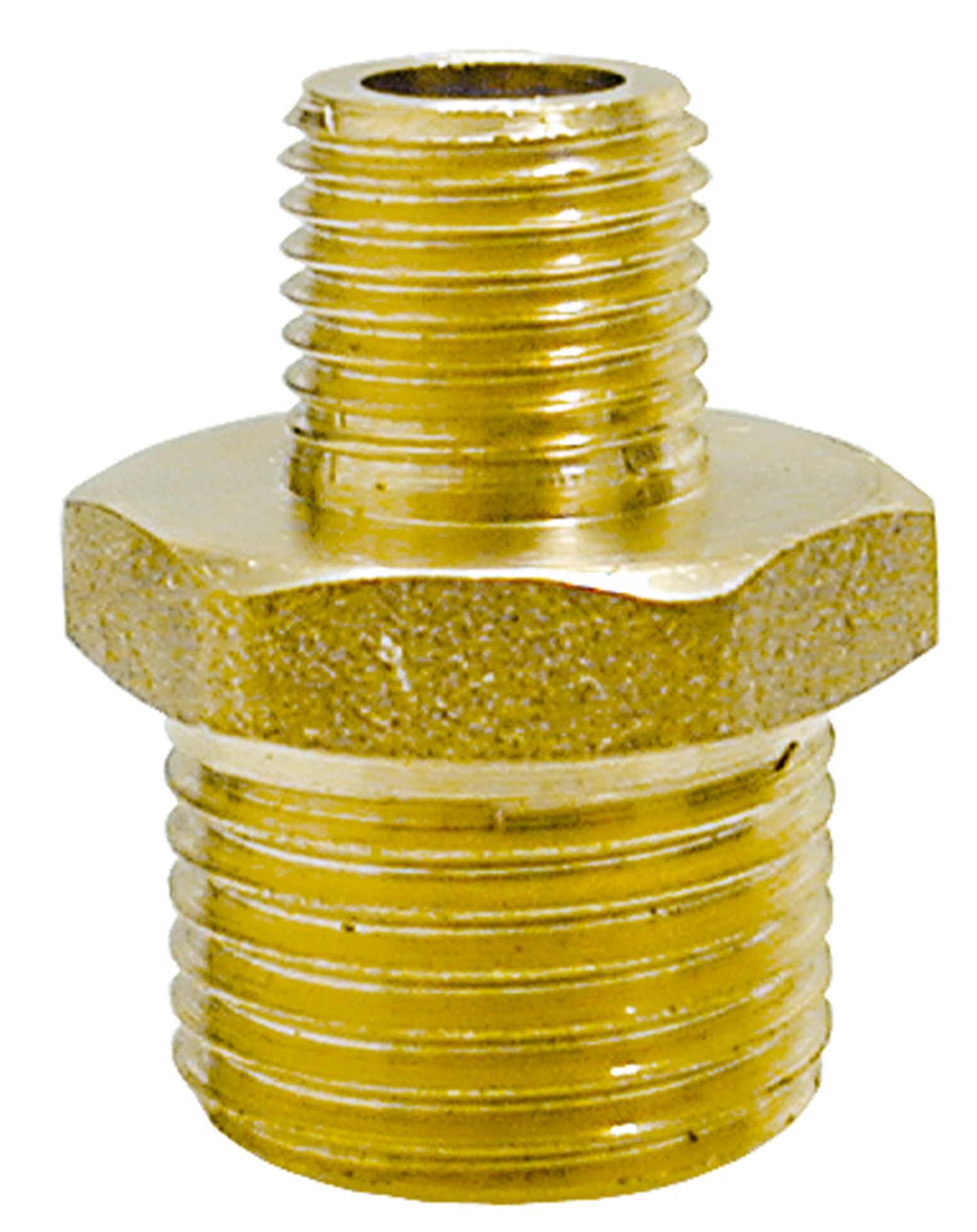 Messing 58 Reduzierstück Messing 58 Außengewinde von 3/8 " auf 1/8 "