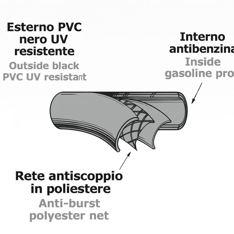 Osculati Kraftstoffschlauch 8 x13 mm (pro Meter)