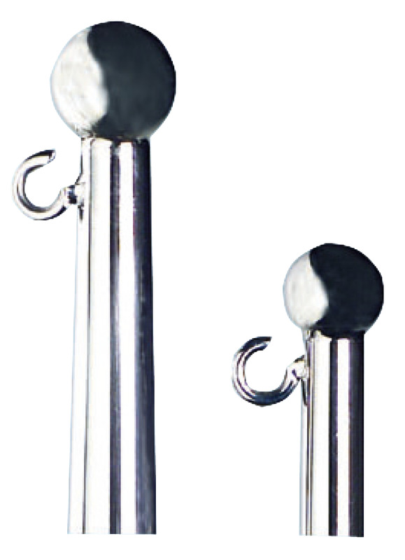 Osculati Edelstahl Flaggenstock mit Kugelkopf 61 cm, 20 mmØ