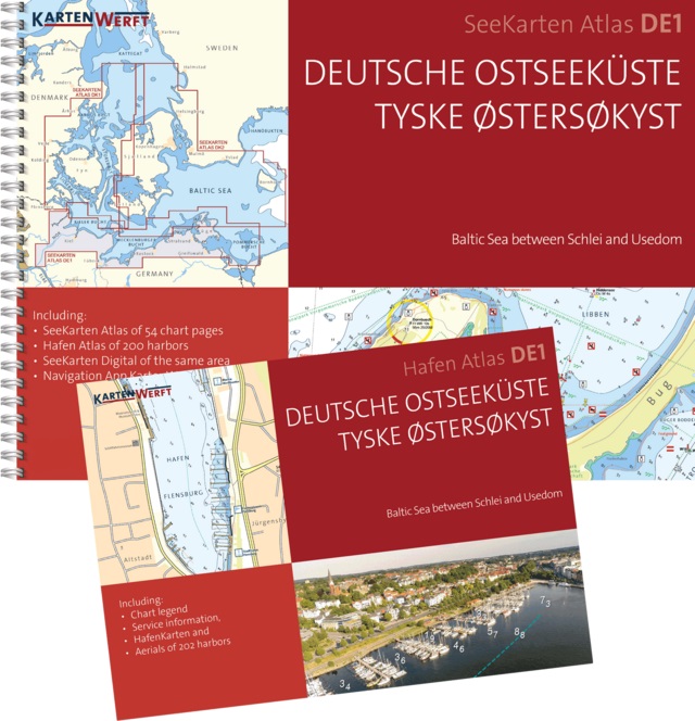 Kartenwerft Seekarten Atlas DE1, Deutsche Ostseeküste