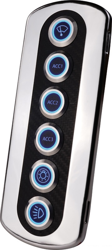 Osculati Kohlefaserpanell Hintergrundbeleuchtet, blau (64 x 169 mm)