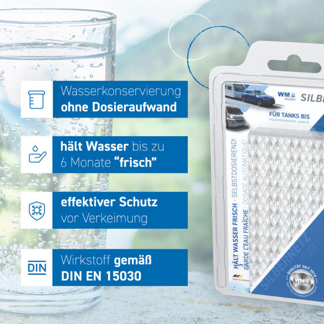 WM aquatec Silbernetz Flex Trinkwasserkonservierung, bis 60 Liter Tank