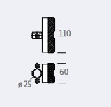 Niro Petersen Abstandshalter für SUP Halterung 1725 passend für 25mm