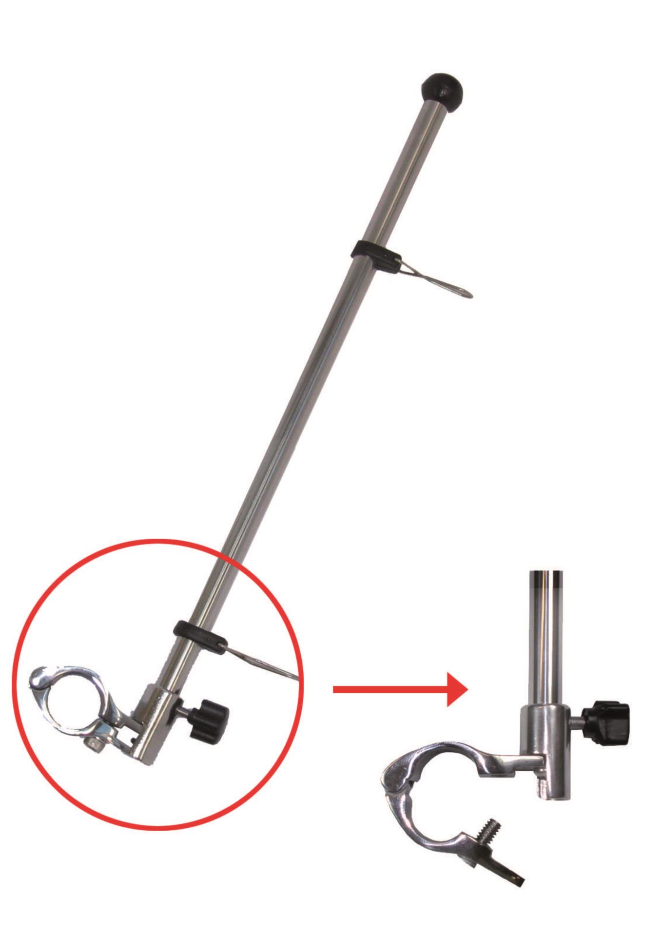 Marinetech Flaggenstock mit Klapphalter, 25 mmØ