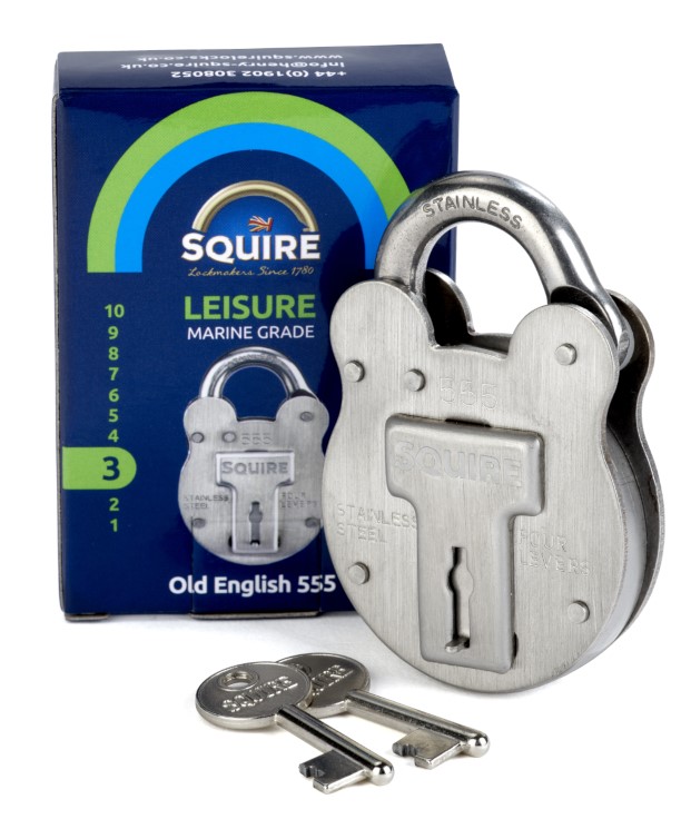 Squire 555 Vorhangschloss Old English mit 2 Schlüsseln