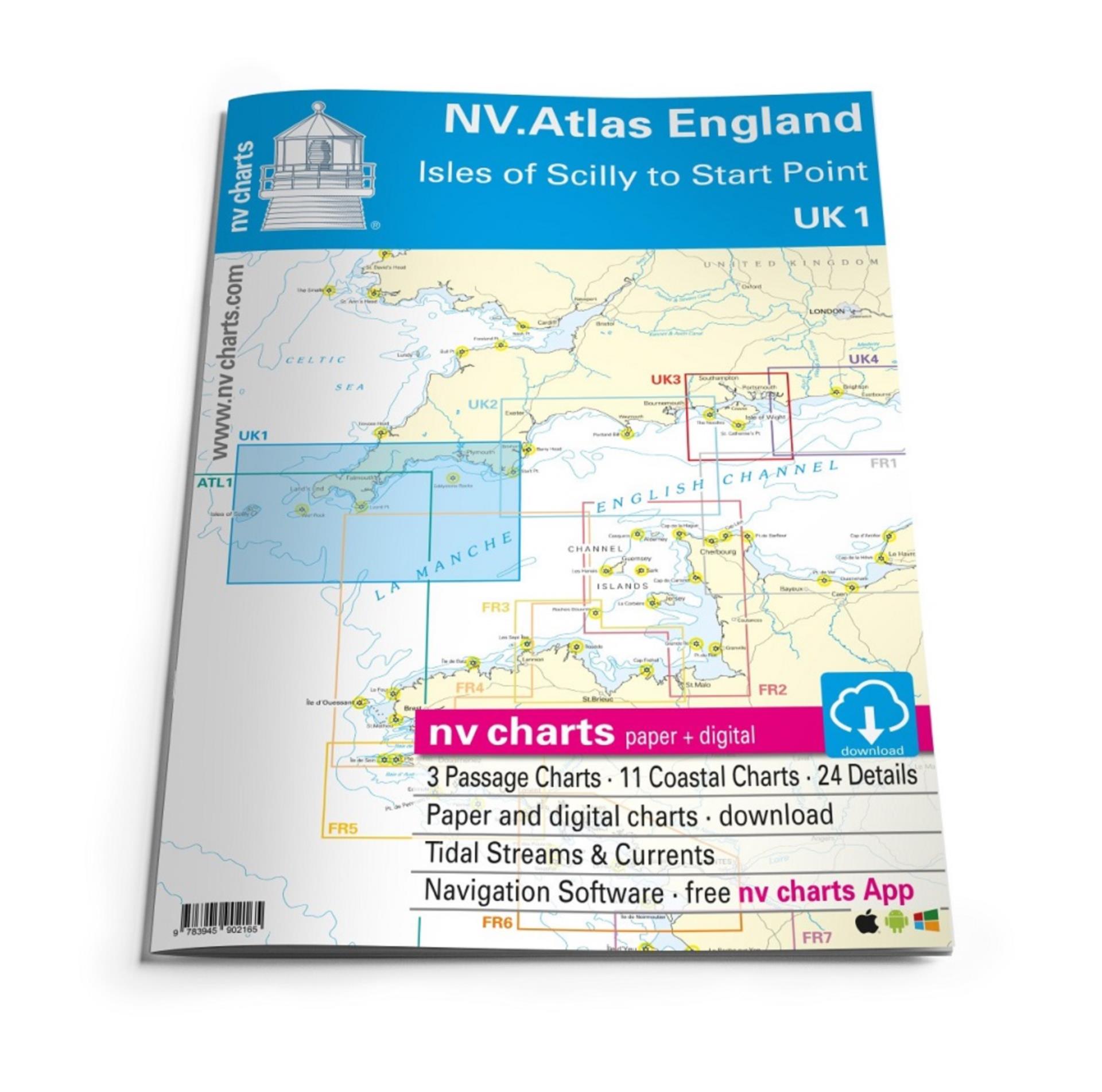 Nautischer Verlag NV Atlas England UK1 - Isles of Scilly to Start Point