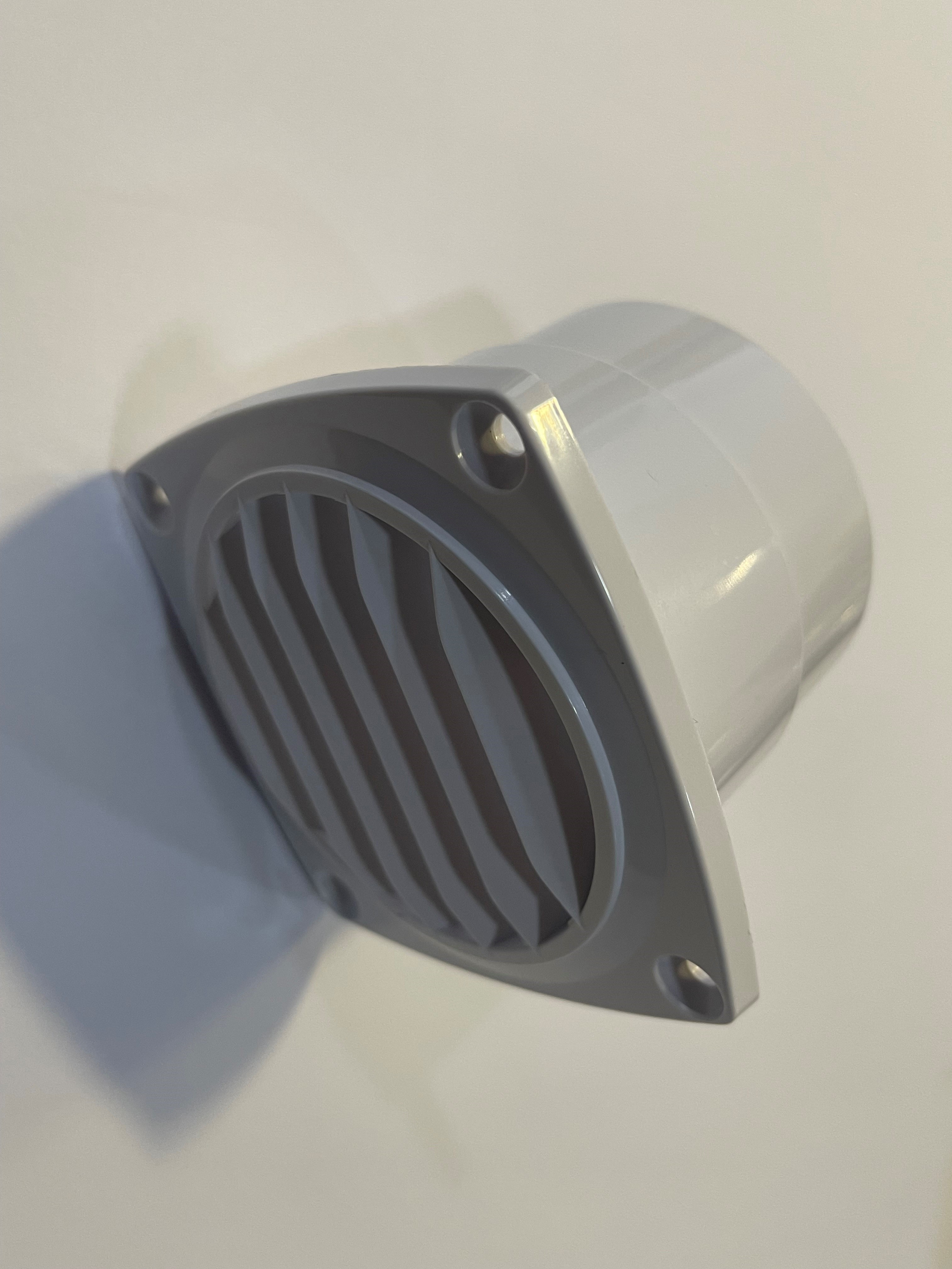 Osculati ABS Lüftungsgitter 92 x 92 mm gerade, weiss 76 mmØ