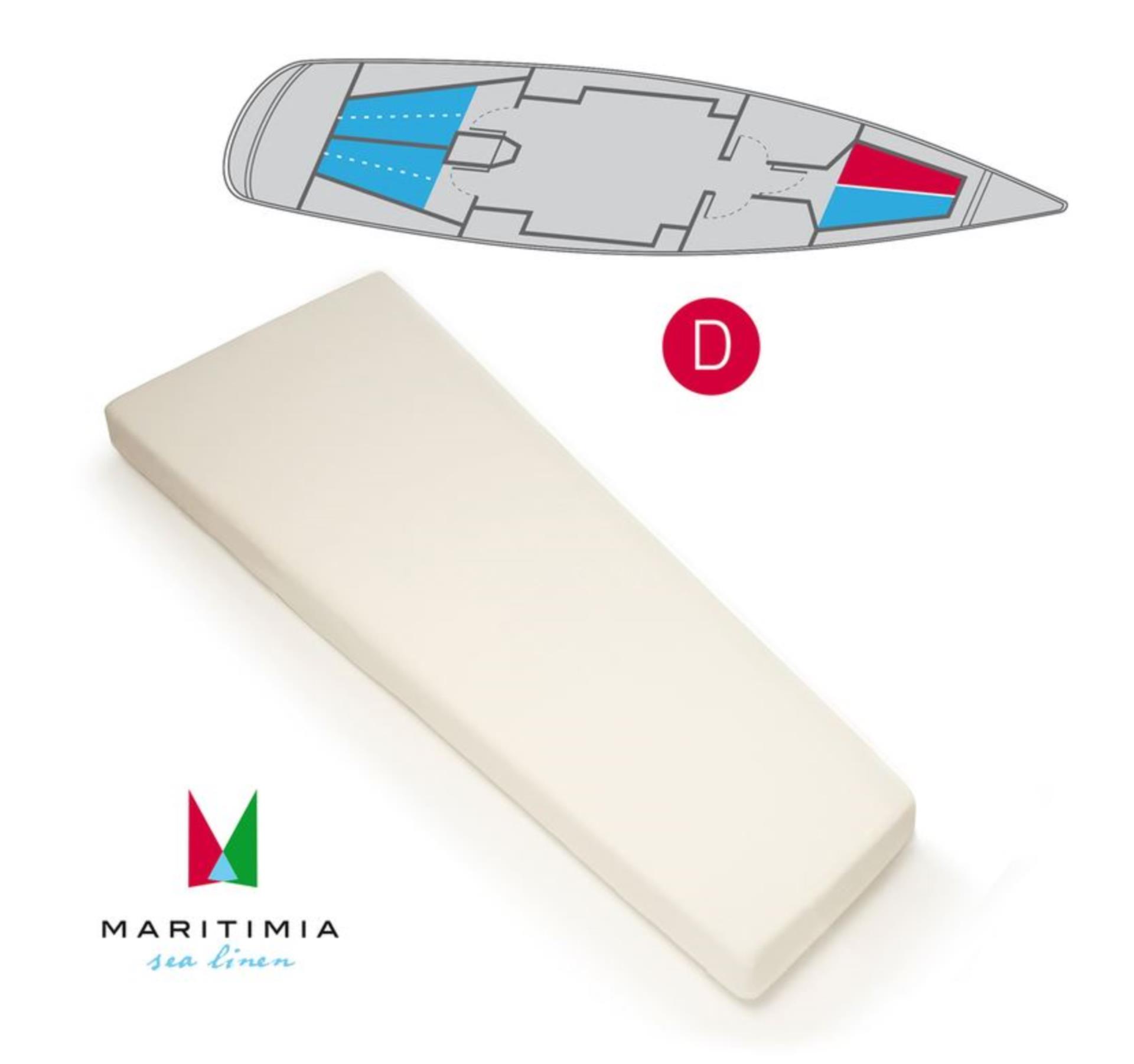 Maritima Spannbettlaken links 100 x 200 x 40 cm, weiß