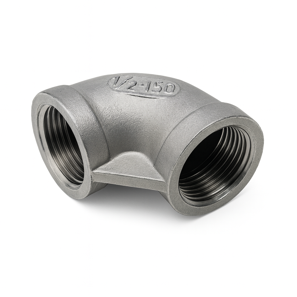 Osculati Edelstahl Winkel 90°, Innengewinde 1 1/2"