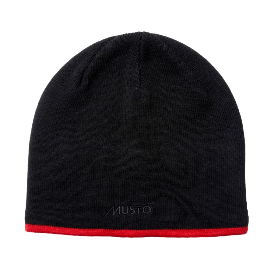 Musto Knitted Beanie Mütze, schwarz