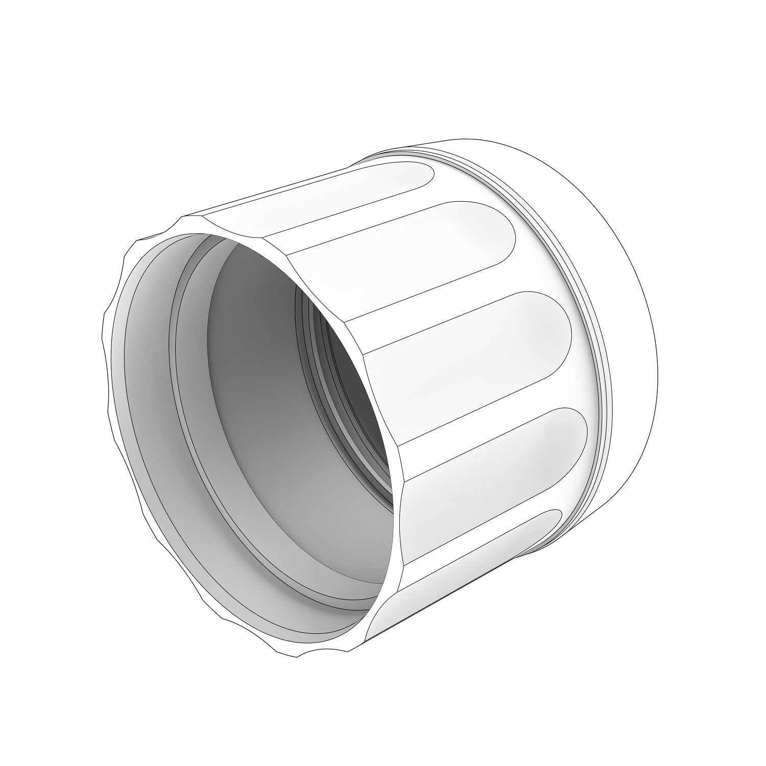 Volvo Penta Volvo Einbausatz 52 mmØ bis 12 mm Panelstärke, schwarz