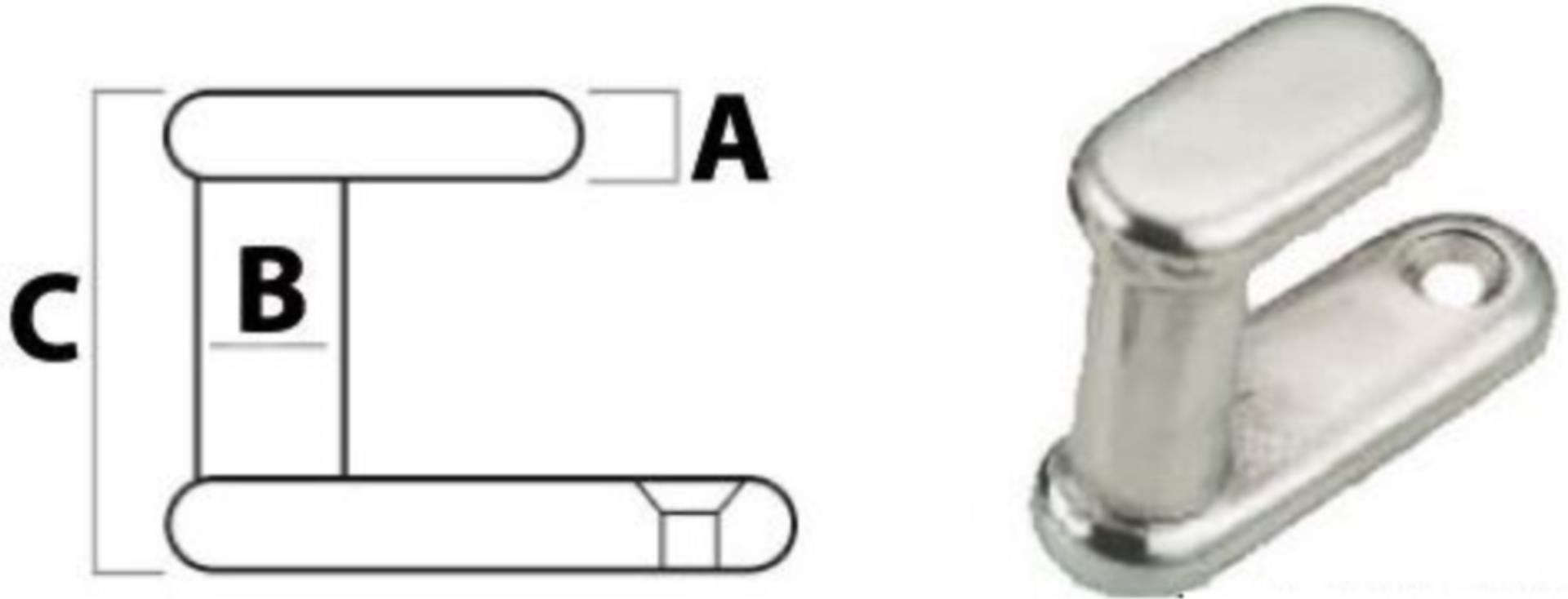 Osculati Kleiderhaken Poller Messing verchromt