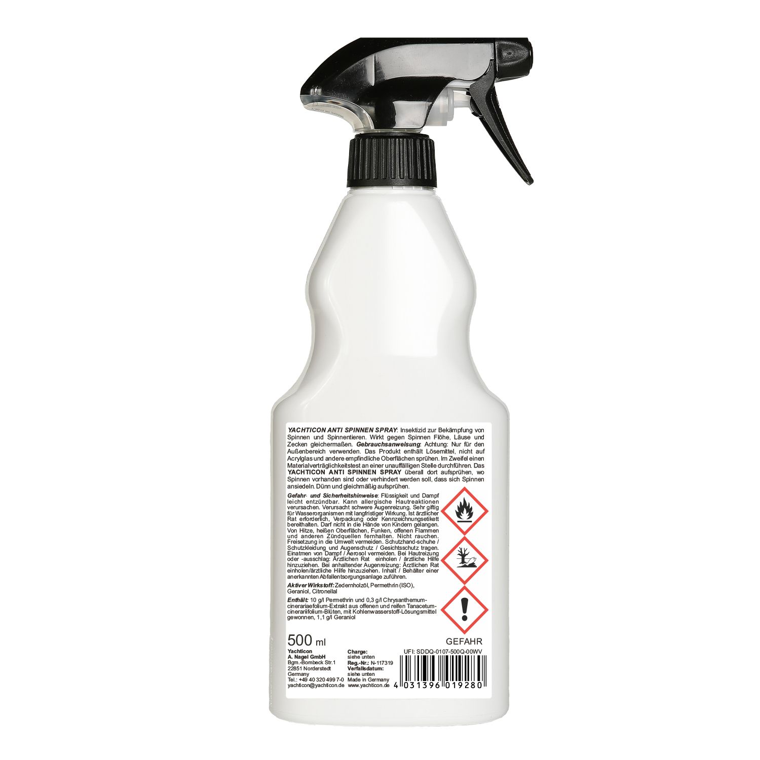 Yachticon Anti Spinnenspray, 500 ml