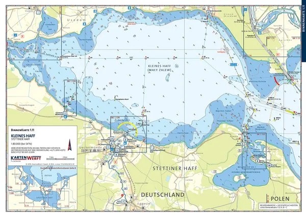 Kartenwerft Binnen Atlas 1, Oder und Haff mit Peene Kartenwerft Binnen Atlas 1, Oder und Haff mit Peene