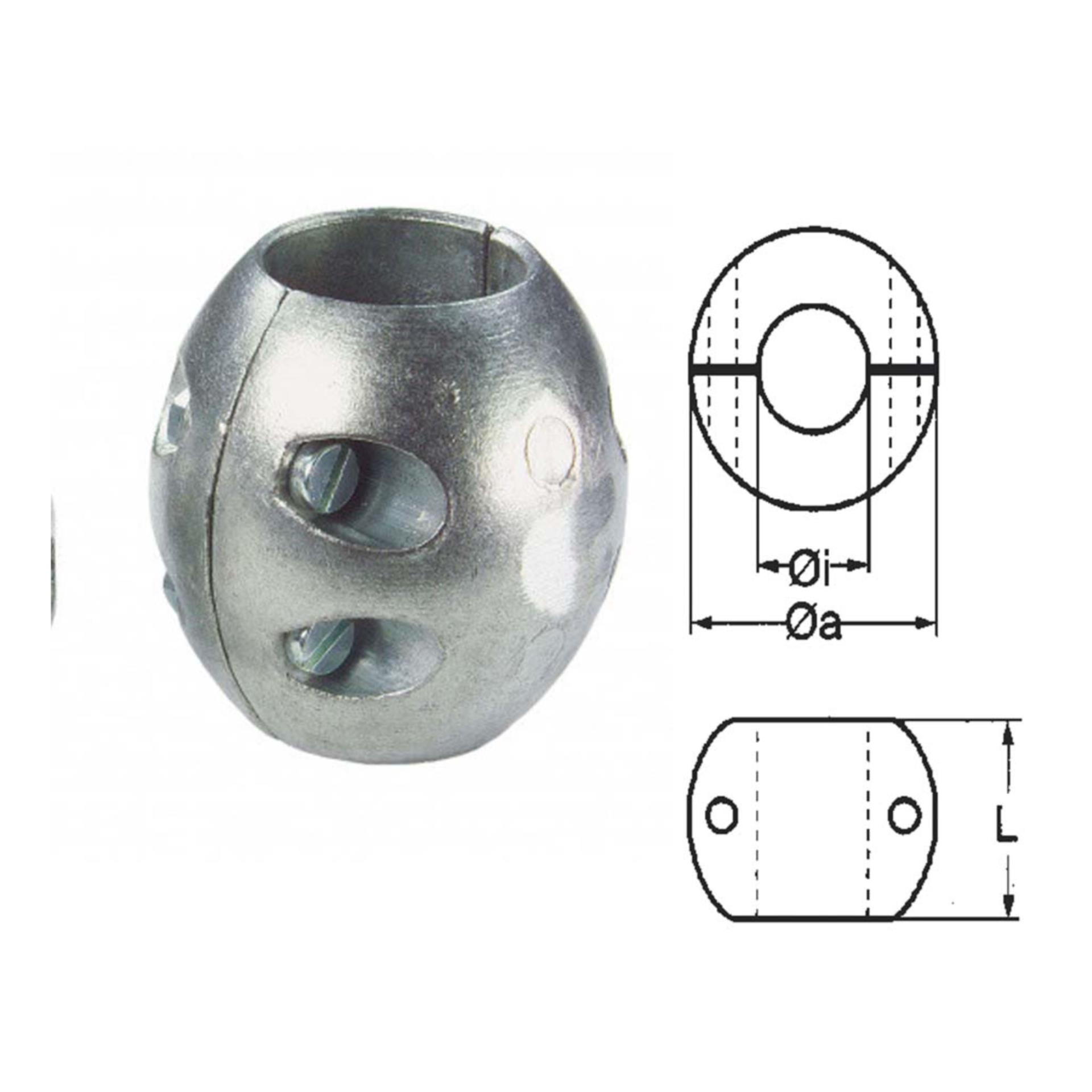Allpa Wellenanode Magnesium, 30 mmØ