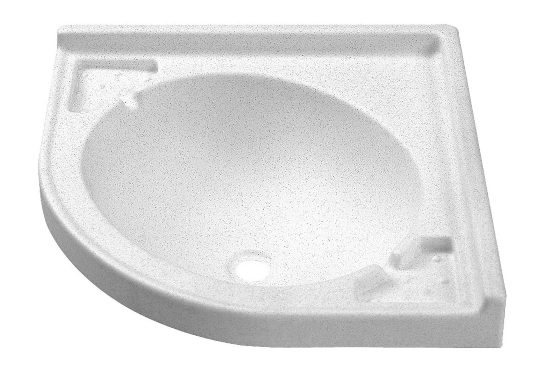 Movera Eck Waschbecken, weiß 155 x 418 x 418 mm