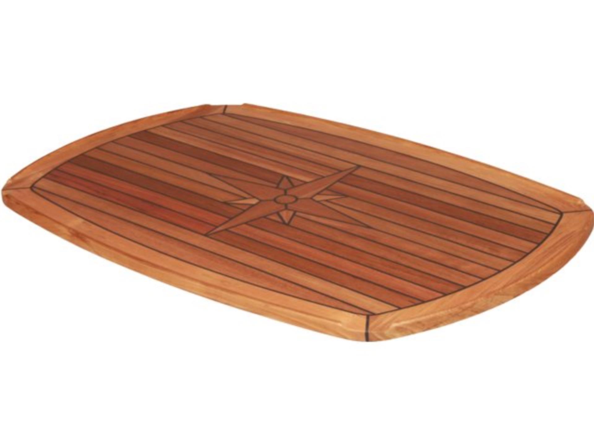 Talamex Teak Tischplatte mit Stern, 61 x 94 cm