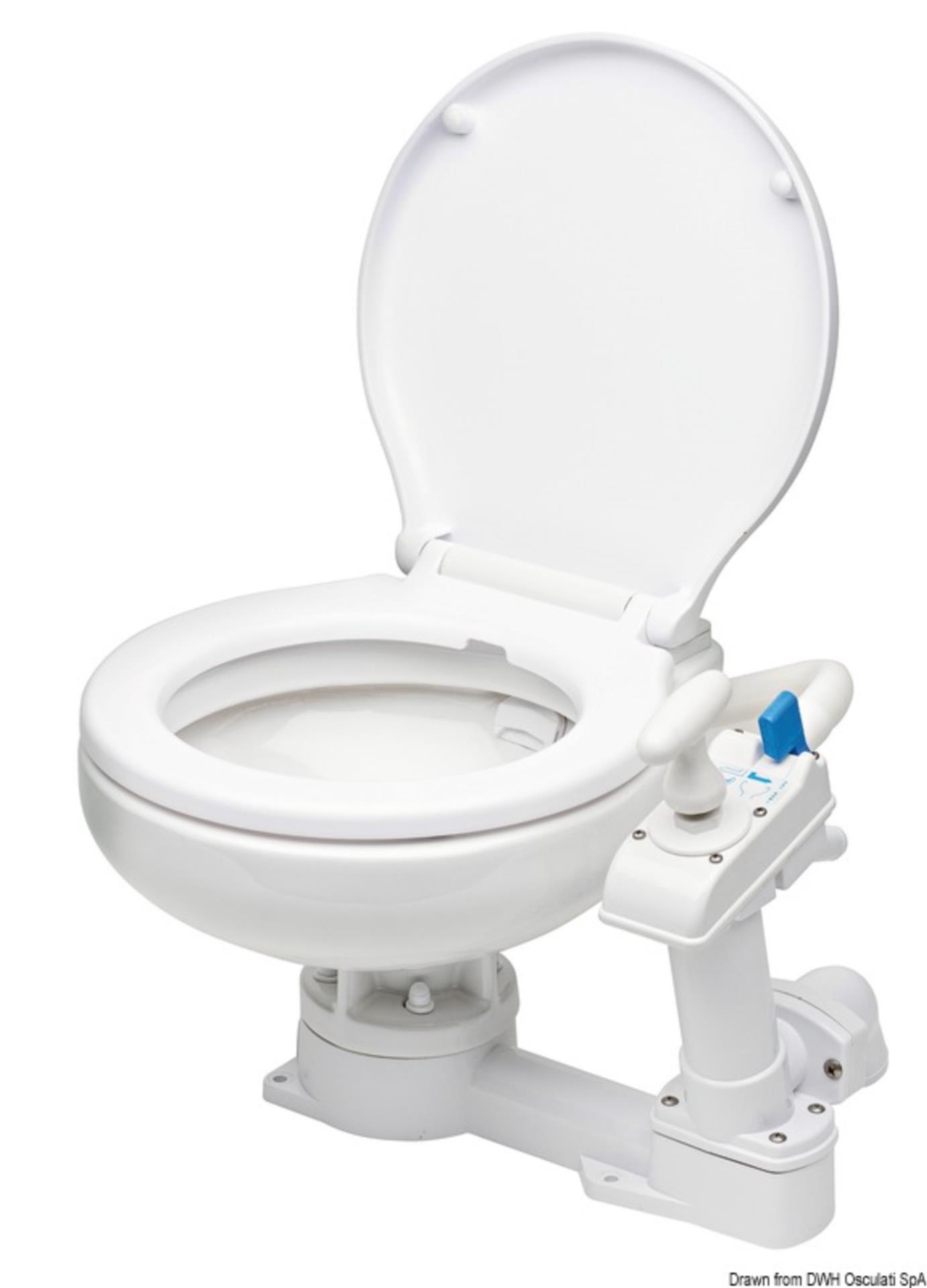Osculati Marine WC mit Standardbecken & Holzdeckel, 345 x 450 x 425 mm