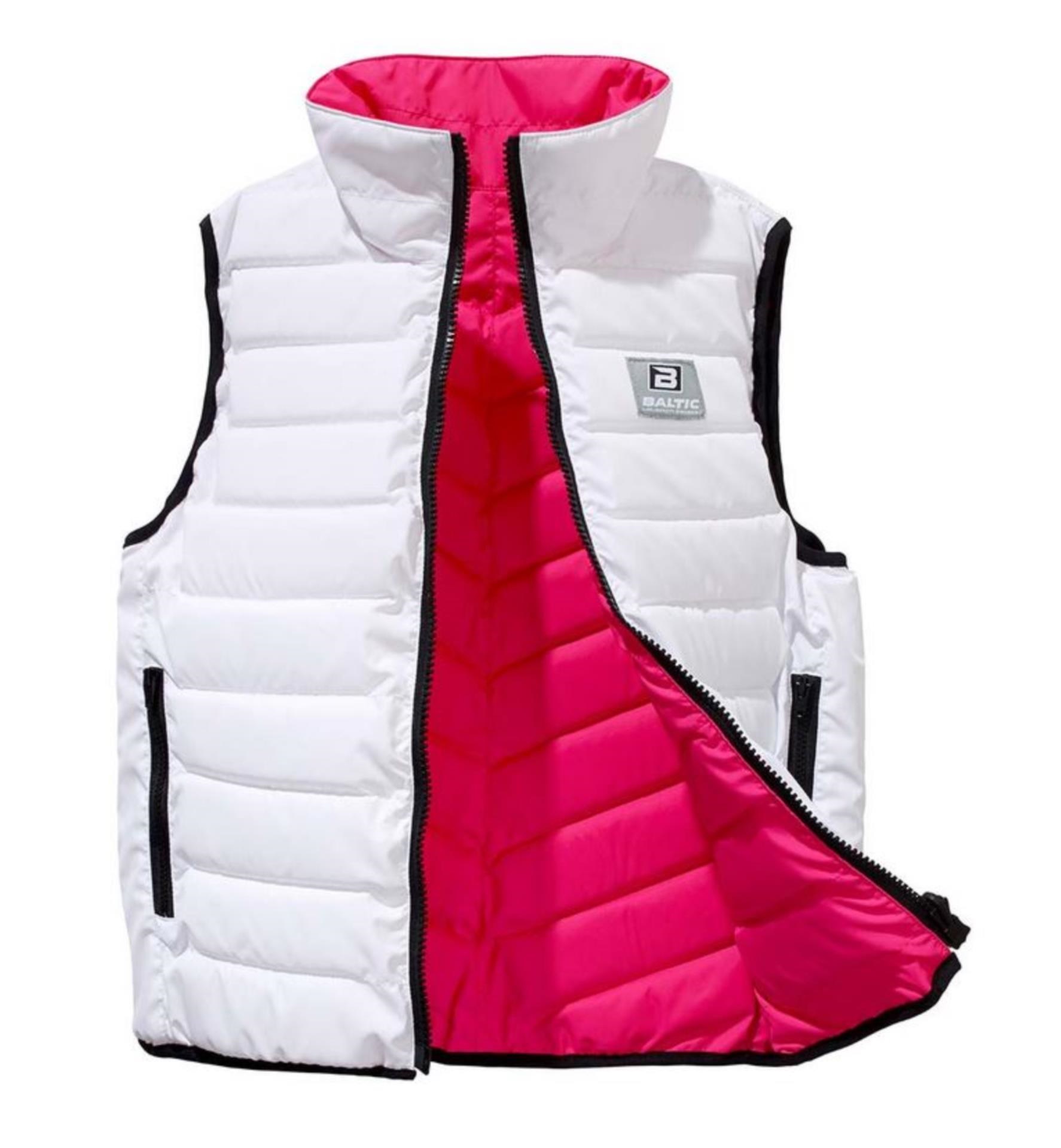 Baltic Weste Flipper weiß-pink, L (80 - 90 kg)
